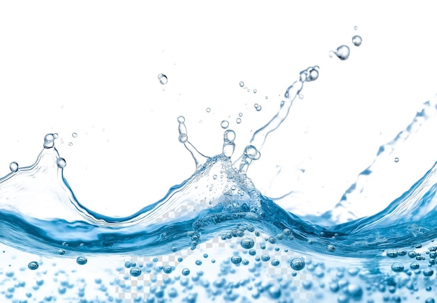 Water splash geïsoleerd op doorzichtige achtergrond