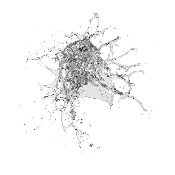 PSD 水のしぶき分離透明な背景 3 d レンダリング