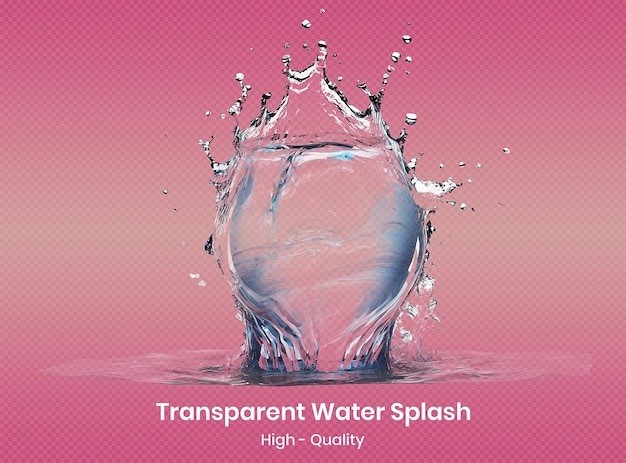 Water splash isolated transparent background