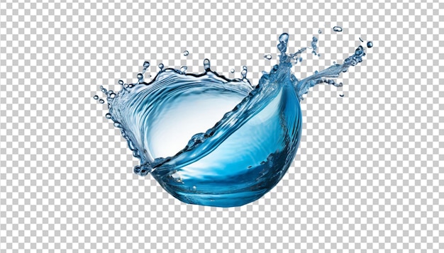 PSD water splash on transparency