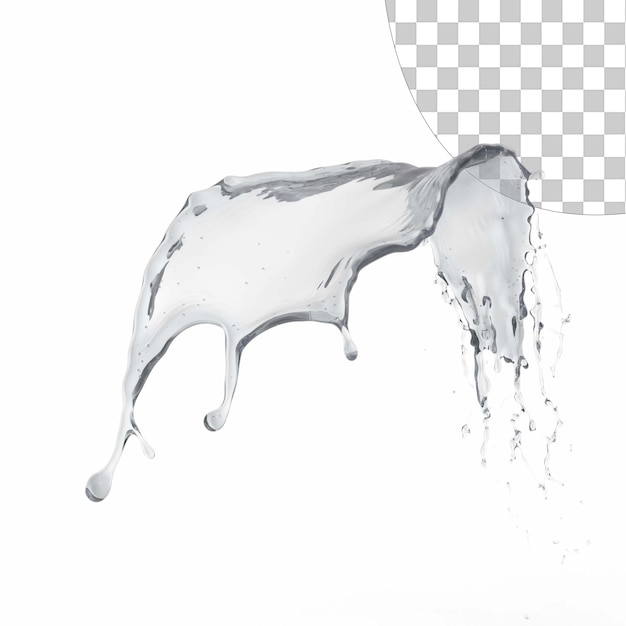 PSD water splash transparent background