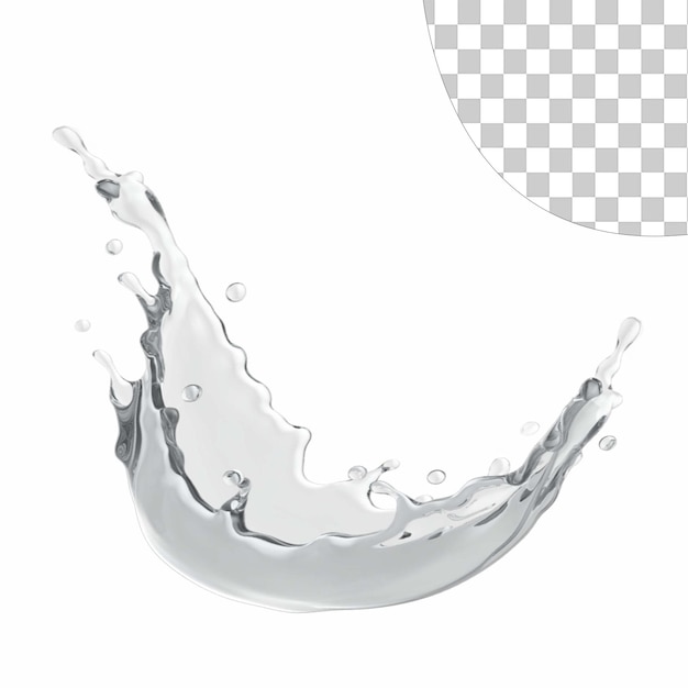 PSD water splash transparent background