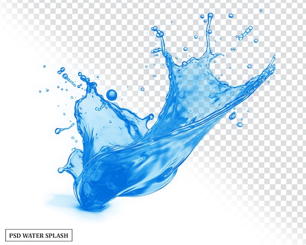 PSD water splash transparent background