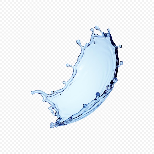 PSD water splash transparent isolated