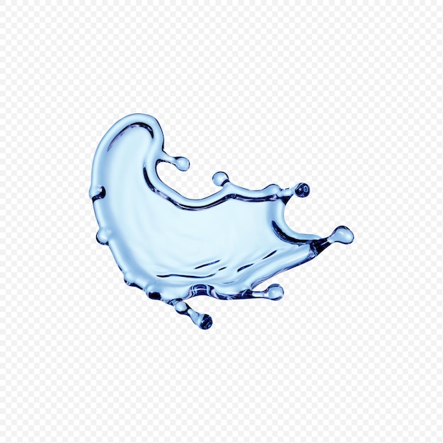 Water splash transparent isolated