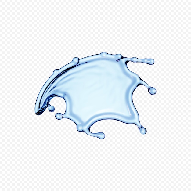 PSD water splash transparent isolated