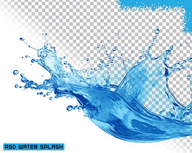 PSD water splash trasparente