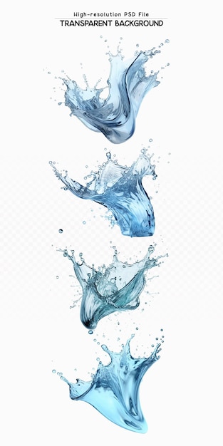 Water splash transparent
