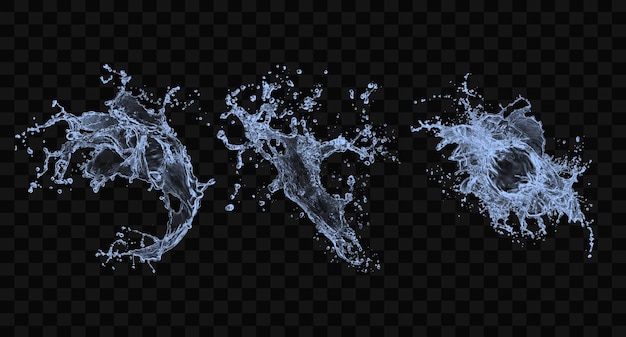 PSD water splash on transparent