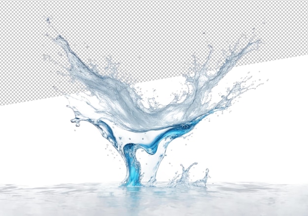 Water splash in white background