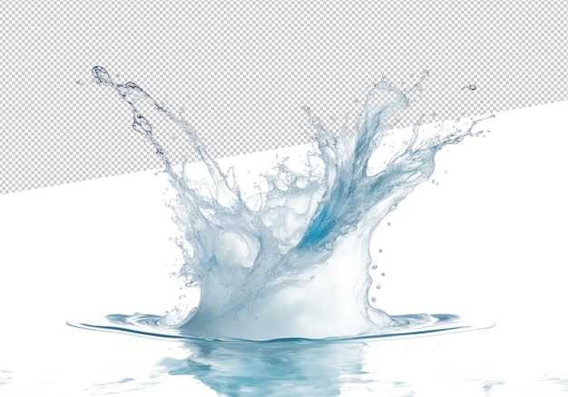 PSD water splash in white background