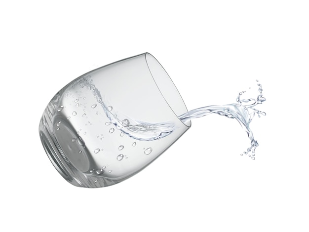Water Splashing from Glass