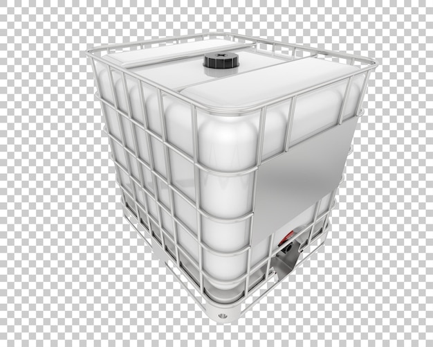 Water tank isolated on transparent background 3d rendering illustration