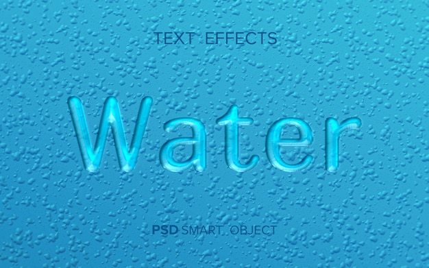 PSD water text effect mock-up