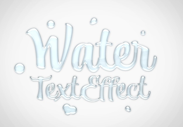 Water text effect mockup