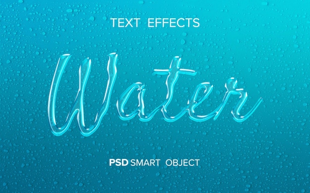 PSD water text effect