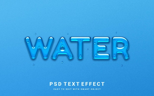 water text effect