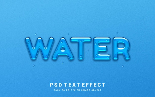 PSD effetto testo acqua