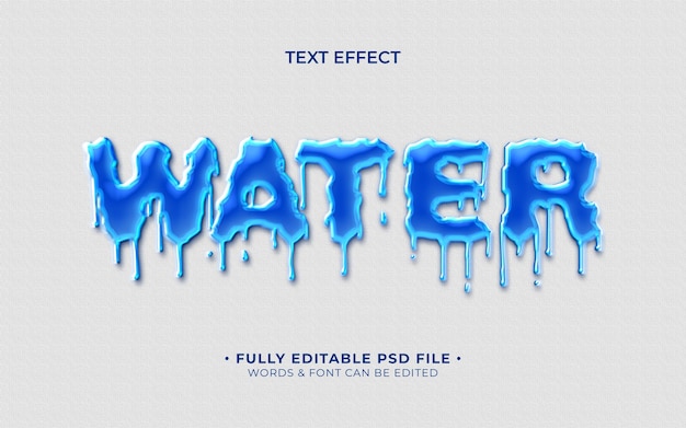 Water text effect