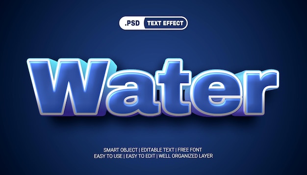 Water text effect