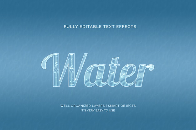 Water text effect