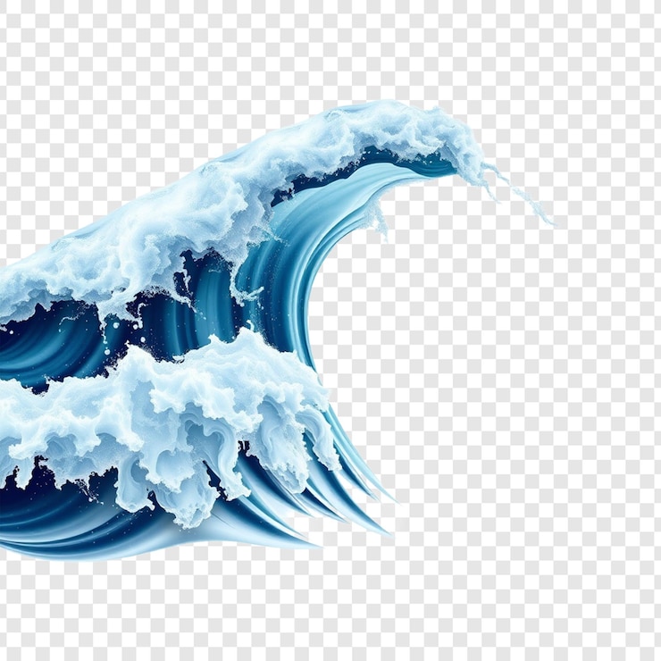 PSD 색 배경 에 고립 된 물 물결