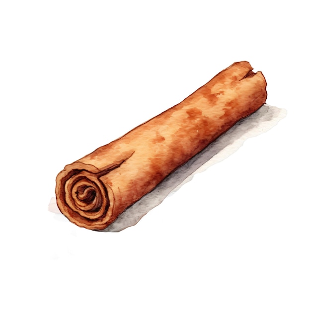 PSD watercolor aromatic cinnamon sticks art