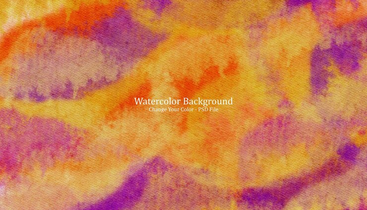 PSD watercolor background editable color