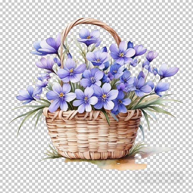 PSD watercolor basket