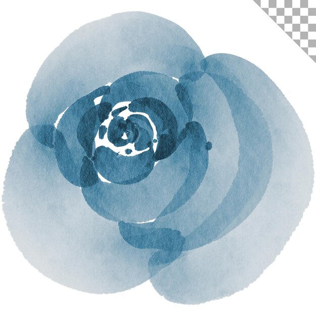 Watercolor blue flower watercolor illustration style with floral theme