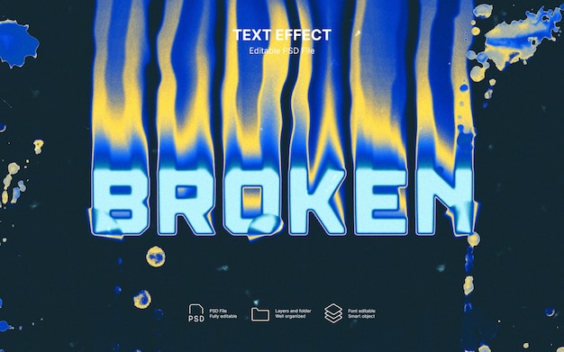 Эффект размытого текста акварелью