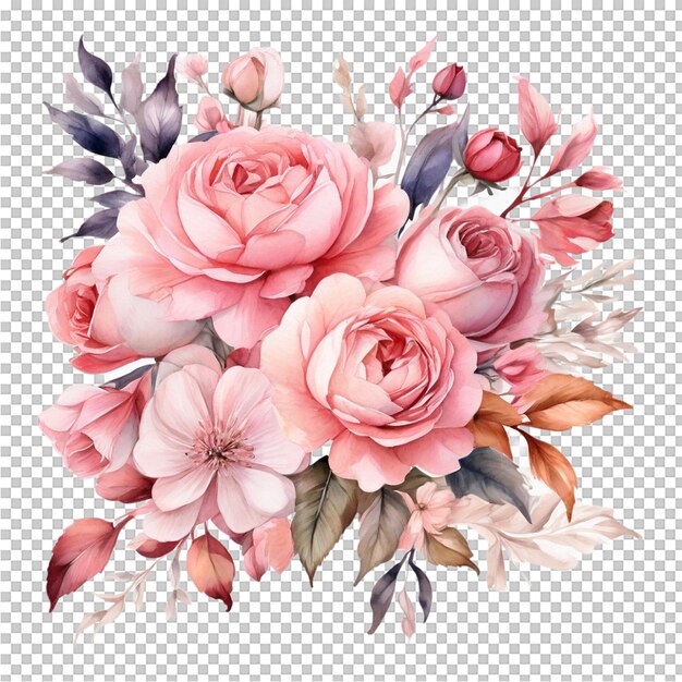 PSD watercolor bouquet