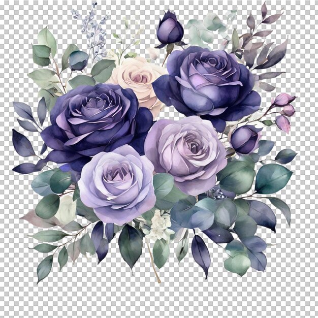 PSD watercolor bouquet