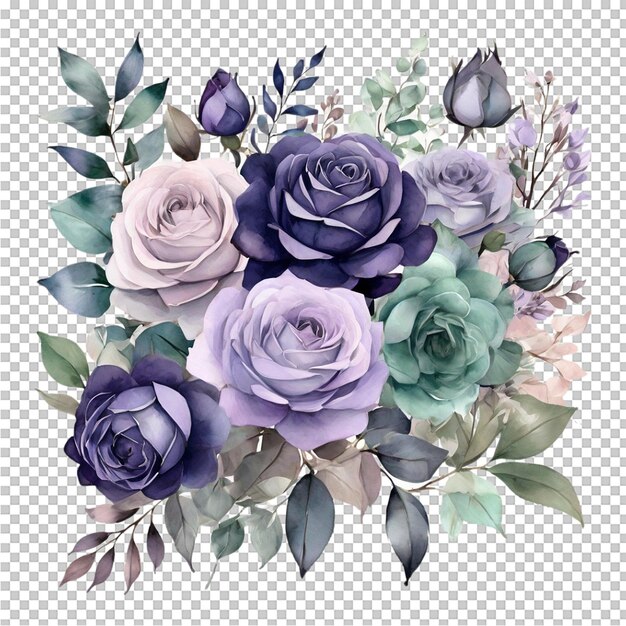 PSD watercolor bouquet