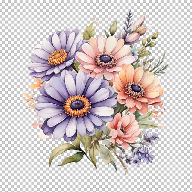 Premium PSD | Watercolor bouquet