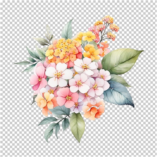 PSD watercolor bouquet