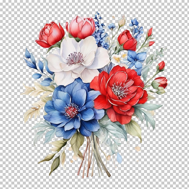 PSD watercolor bouquet