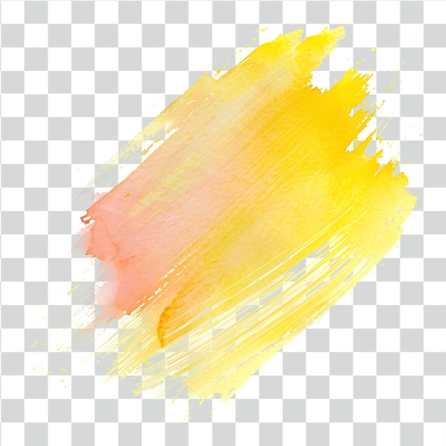 PSD watercolor brush smear on transparent background