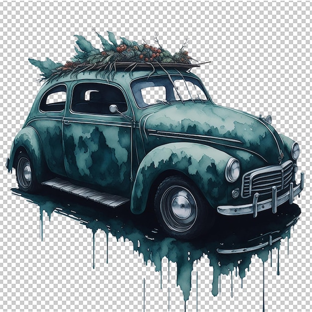 PSD watercolor car