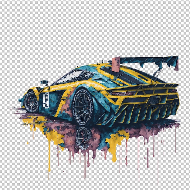 PSD watercolor car