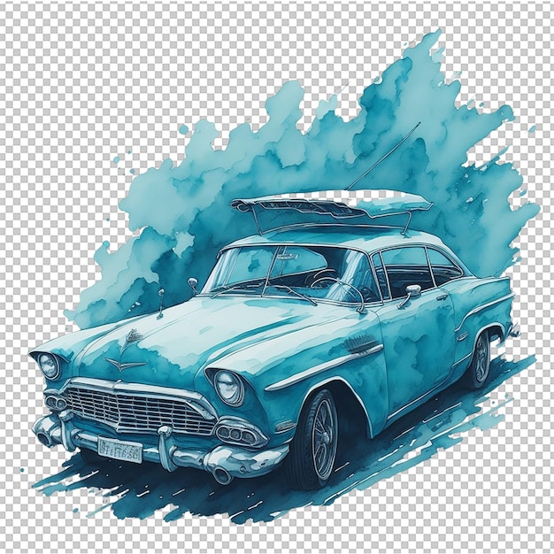 PSD watercolor car