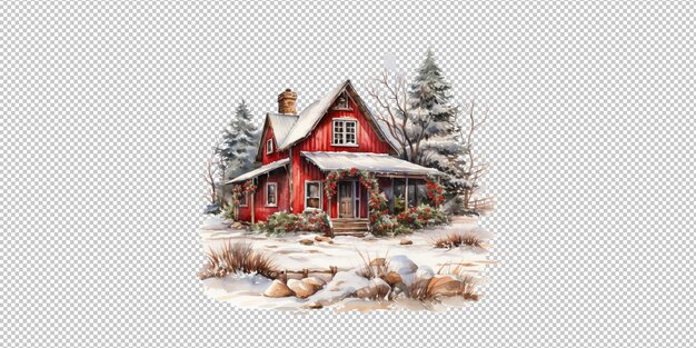 PSD watercolor christmas decoration