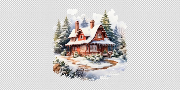 PSD watercolor christmas decoration