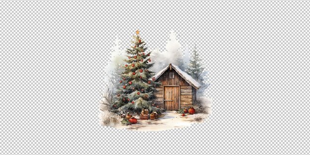 Watercolor christmas decoration