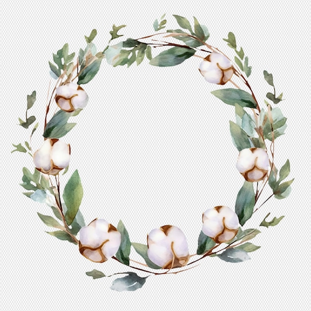 PSD watercolor christmas wreath