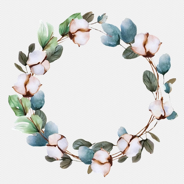 Watercolor christmas wreath