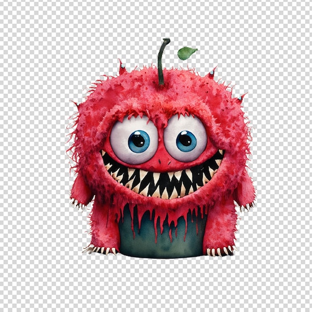 watercolor cute baby monster clipart png