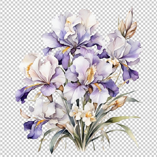 Watercolor deferent floral flower bouquet design