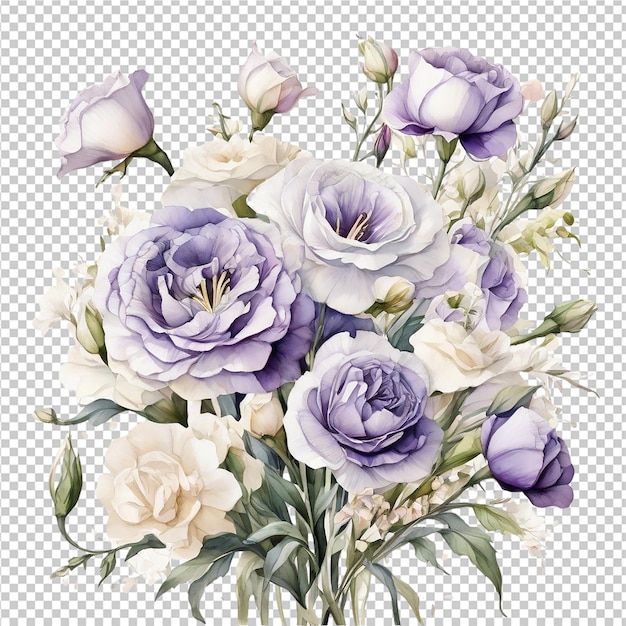 PSD watercolor deferent floral flower bouquet design