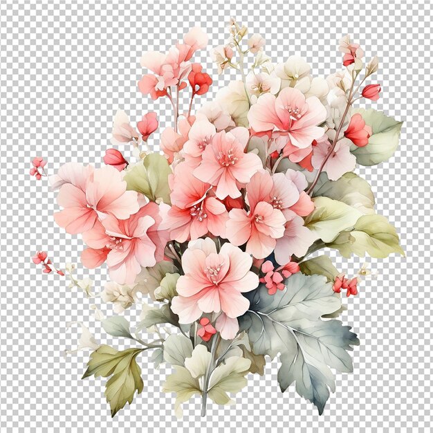 Watercolor deferent floral flower bouquet design